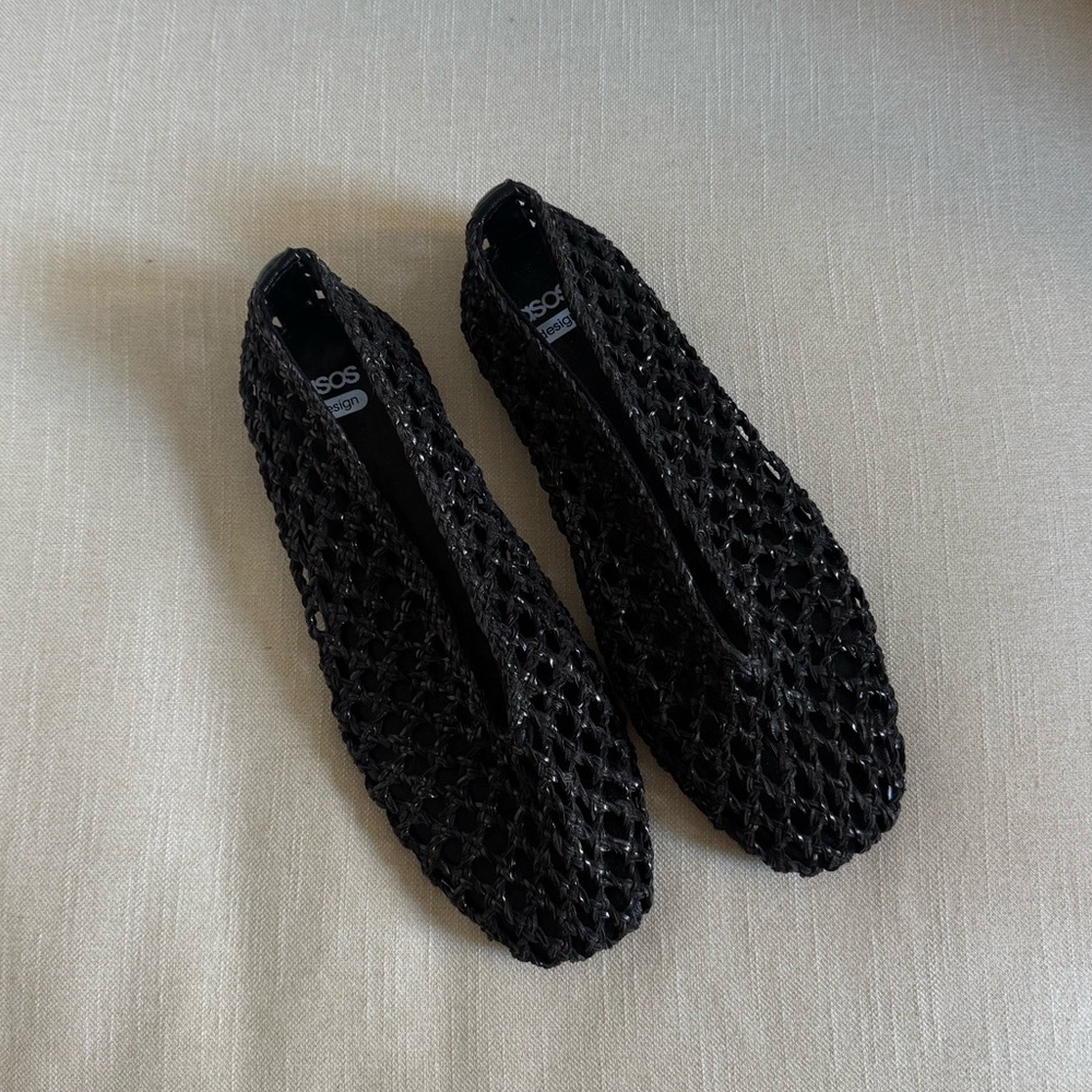 ASOS Black Woven Flats